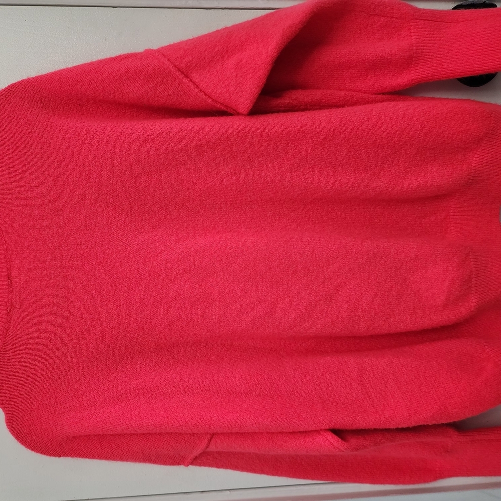 Vince Camuto Neon Hot Pink Crewneck Sweater Soft Knit Large - Picture 6 of 10